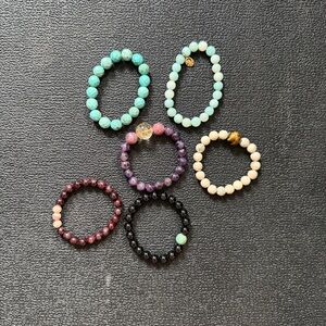 Lot Of 6 Authentic Precious Stones Petite Bracelets
